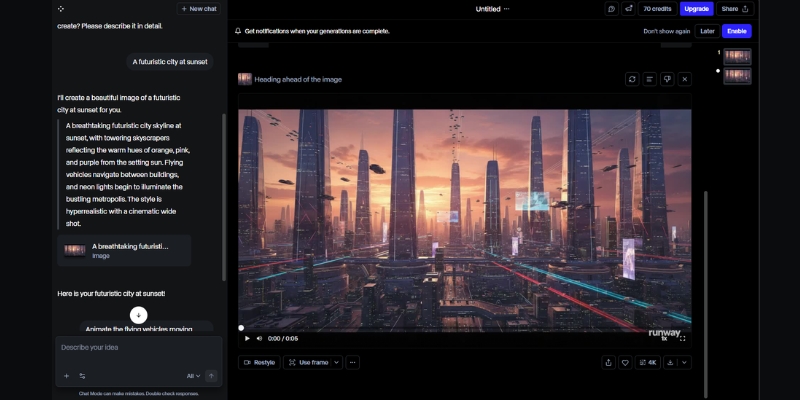 Runway ML Editing Interface 