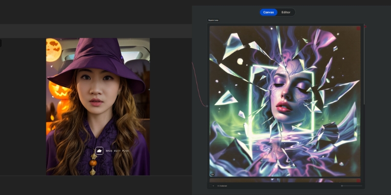 Side by side comparison of Pika realism versus Kaiber artistic style 