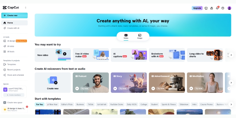 CapCut Desktop editor displaying multi-track timeline and cloud synchronization features