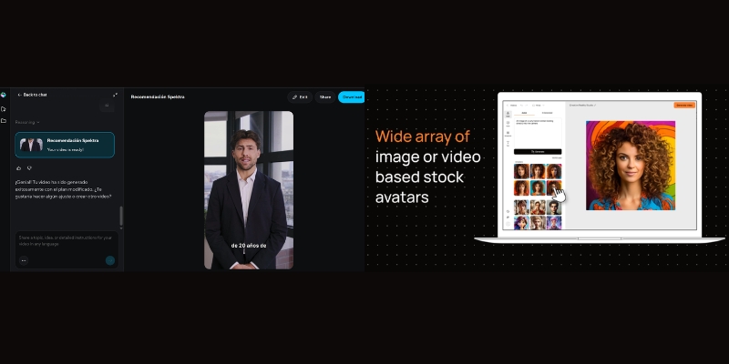 Visual quality comparison of HeyGen video avatar vs D-ID photo animation.